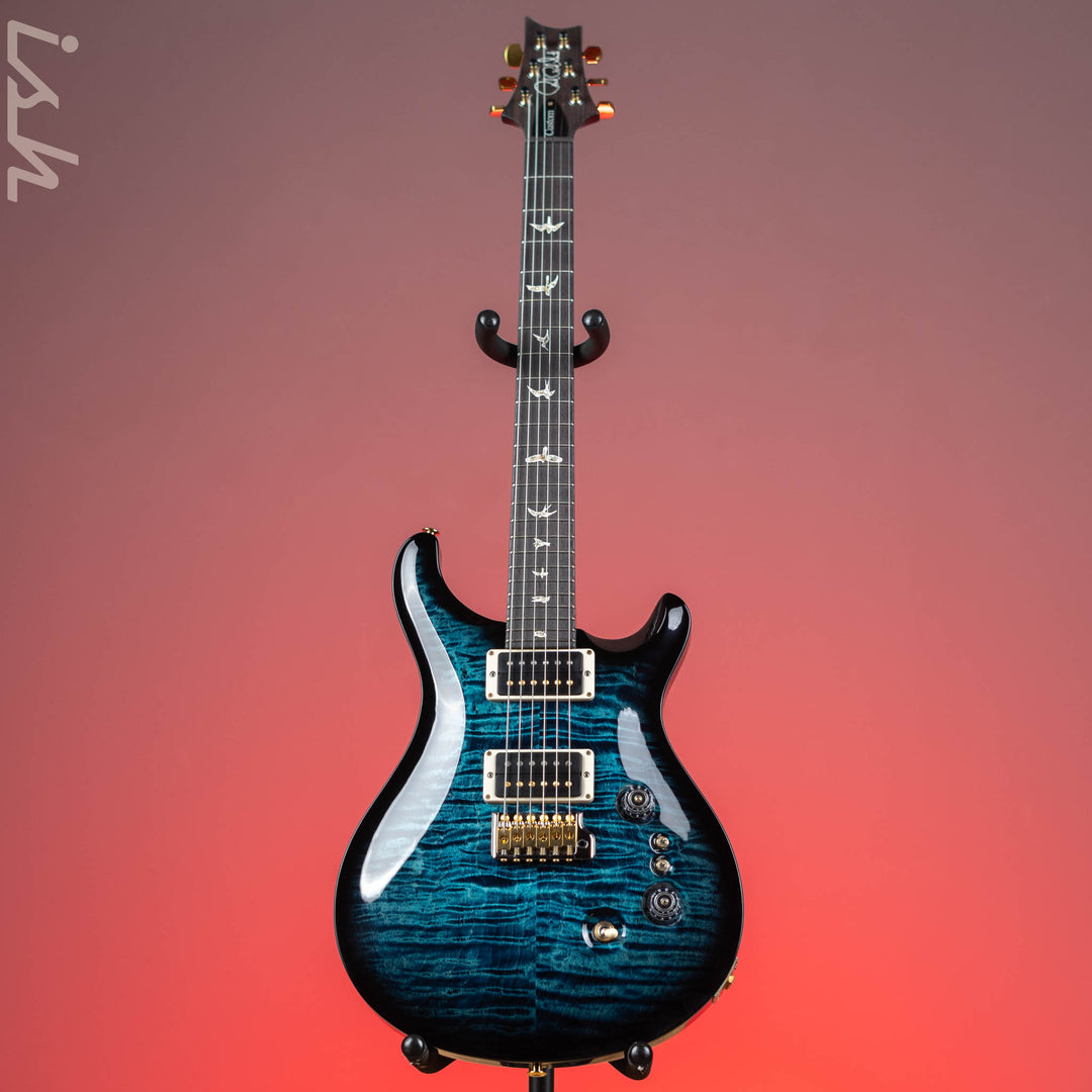 PRS Custom 24-08 Electric Guitar Aquamarine w/ Black Wrap Burst 10-Top