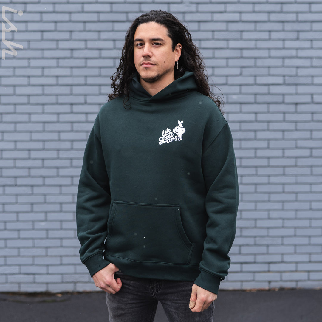Ish Comic Skull Hoodie Pine Green
