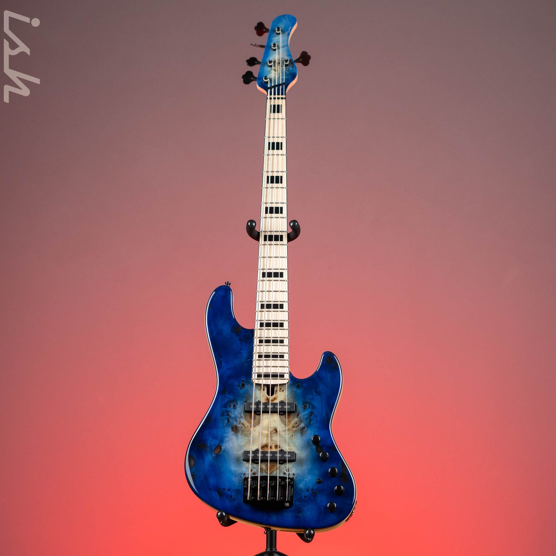 Mayones Jabba Custom EP 5 Bass Transparent Natural Fade Blue 