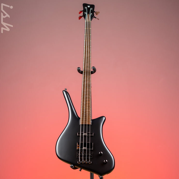 Ish x Warwick Dolphin SN TCS Custom Shop Endangered Species 4-String Bass Black Satin Wenge Fretboard