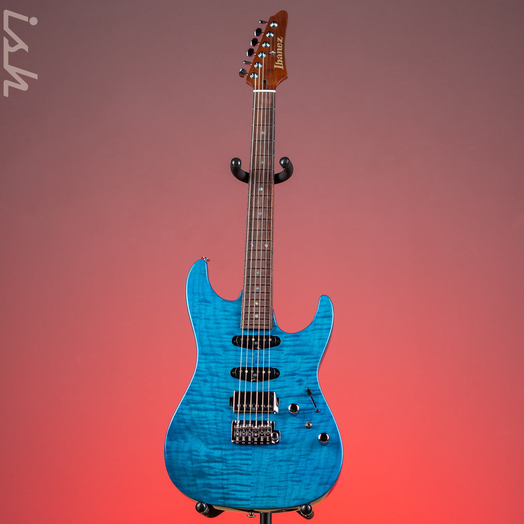 Ibanez Prestige MMN1 Martin Miller Signature Transparent Aqua Blue