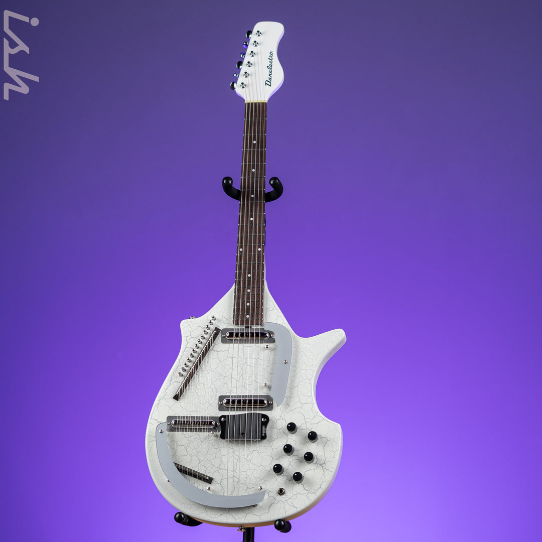 Danelectro Coral Sitar Reissue Guitar White Crackle