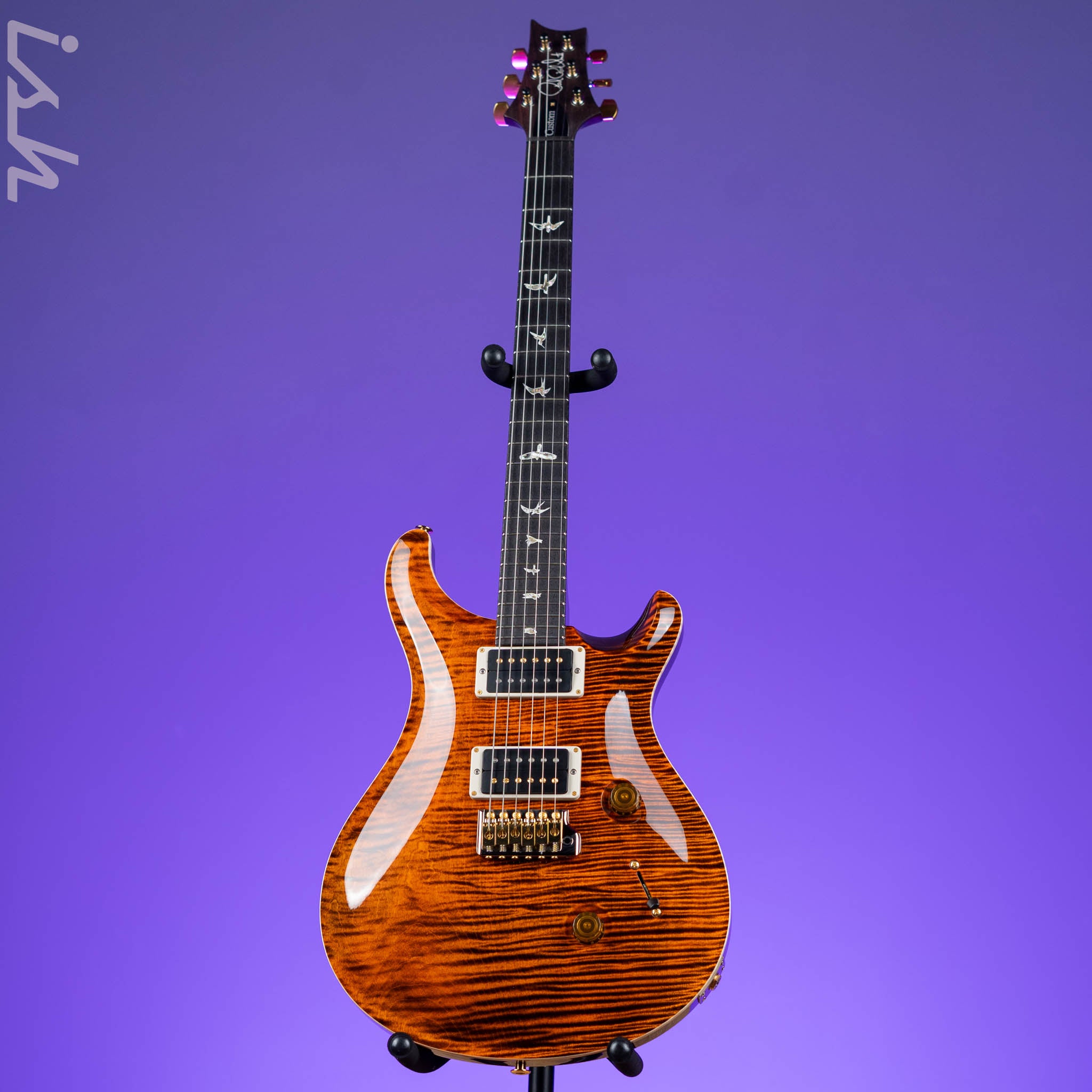 2024 PRS Custom 24 Electric Guitar 10-Top One-Piece Orange Tiger