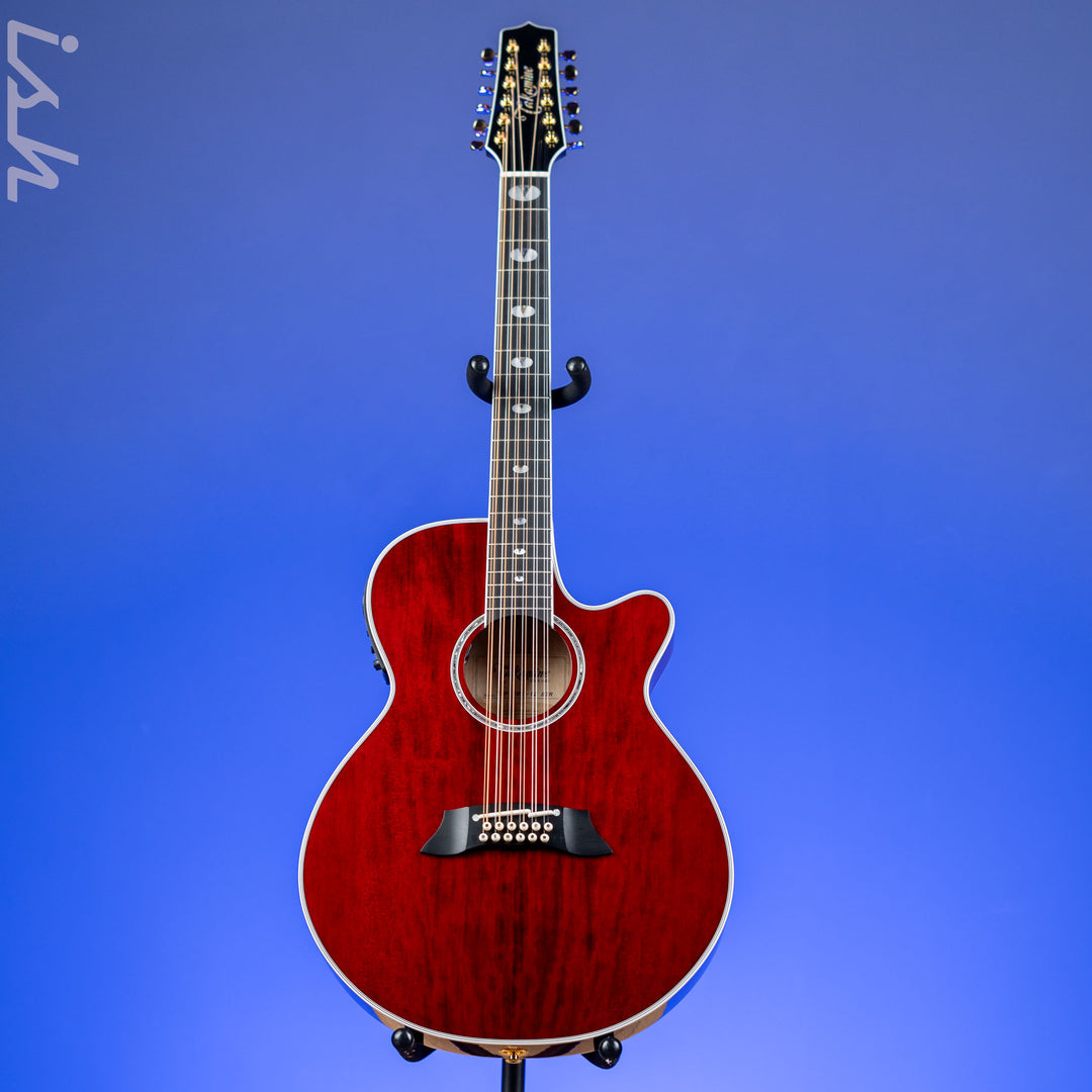 Takamine Thinline TSP158C-12 12-String Acoustic-Electric Guitar See-Through Red Demo