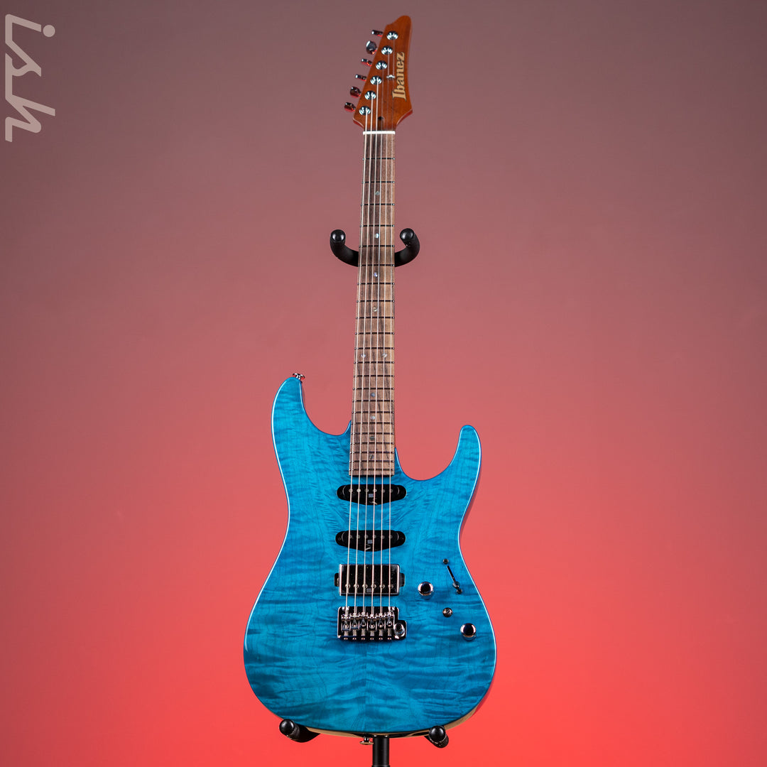 Ibanez Prestige MMN1 Martin Miller Signature Transparent Aqua Blue