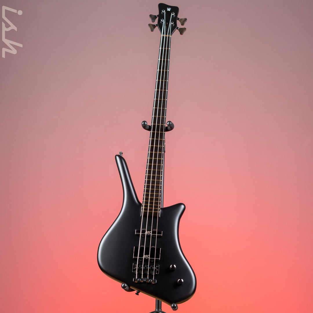 Ish x Warwick Dolphin SN TCS Custom Shop Endangered Species 4-String Bass Black Satin Ebony Fretboard