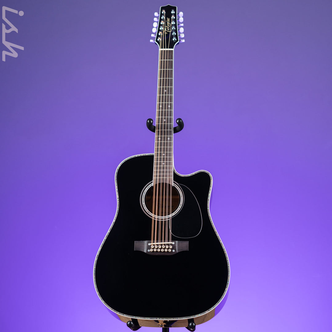 Takamine EF381DX 12-String Acoustic-Electric Gloss Black