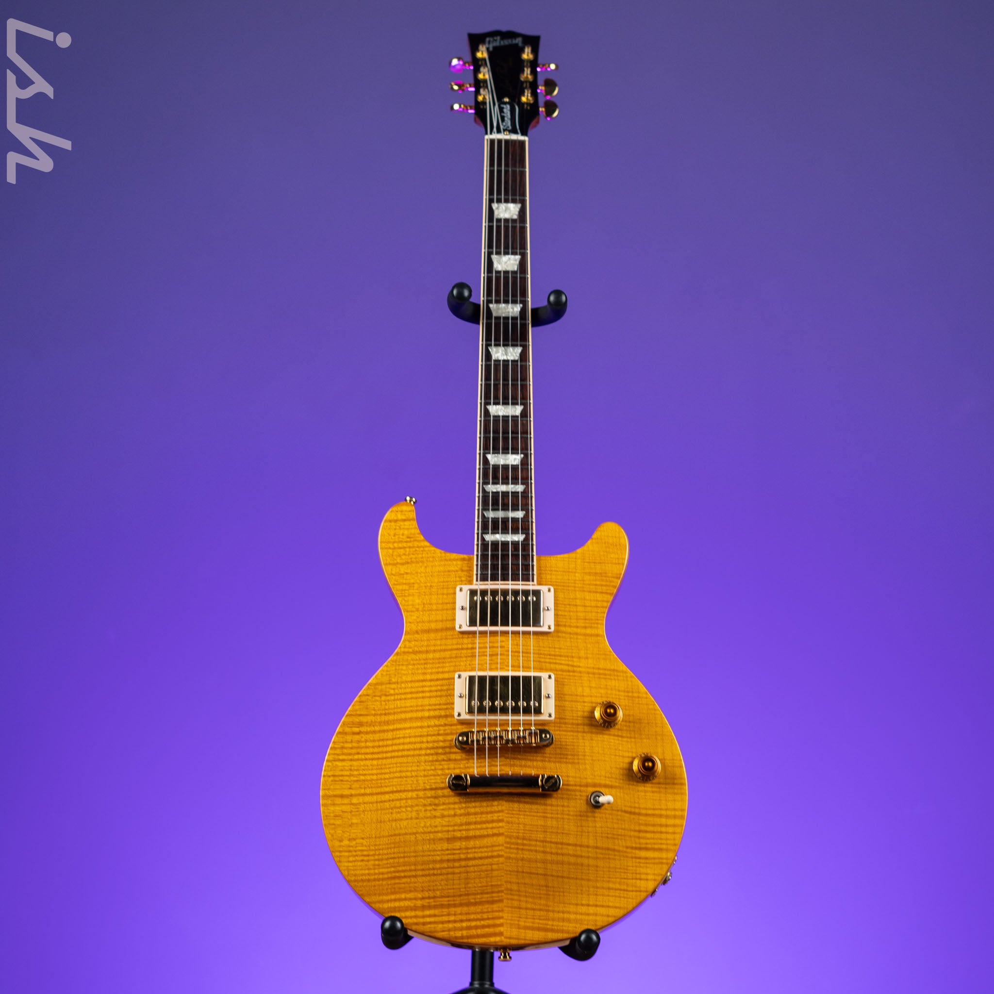1998 Gibson Les Paul Double Cut Standard Flame Maple Natural – Ish