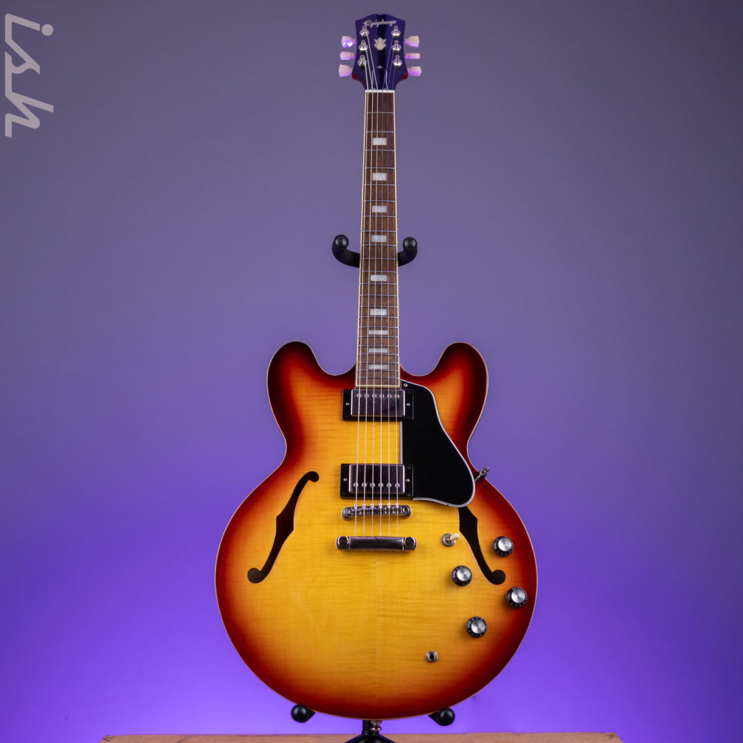 2020 Epiphone ES-335 Figured Semi-Hollow Raspberry Tea Burst
