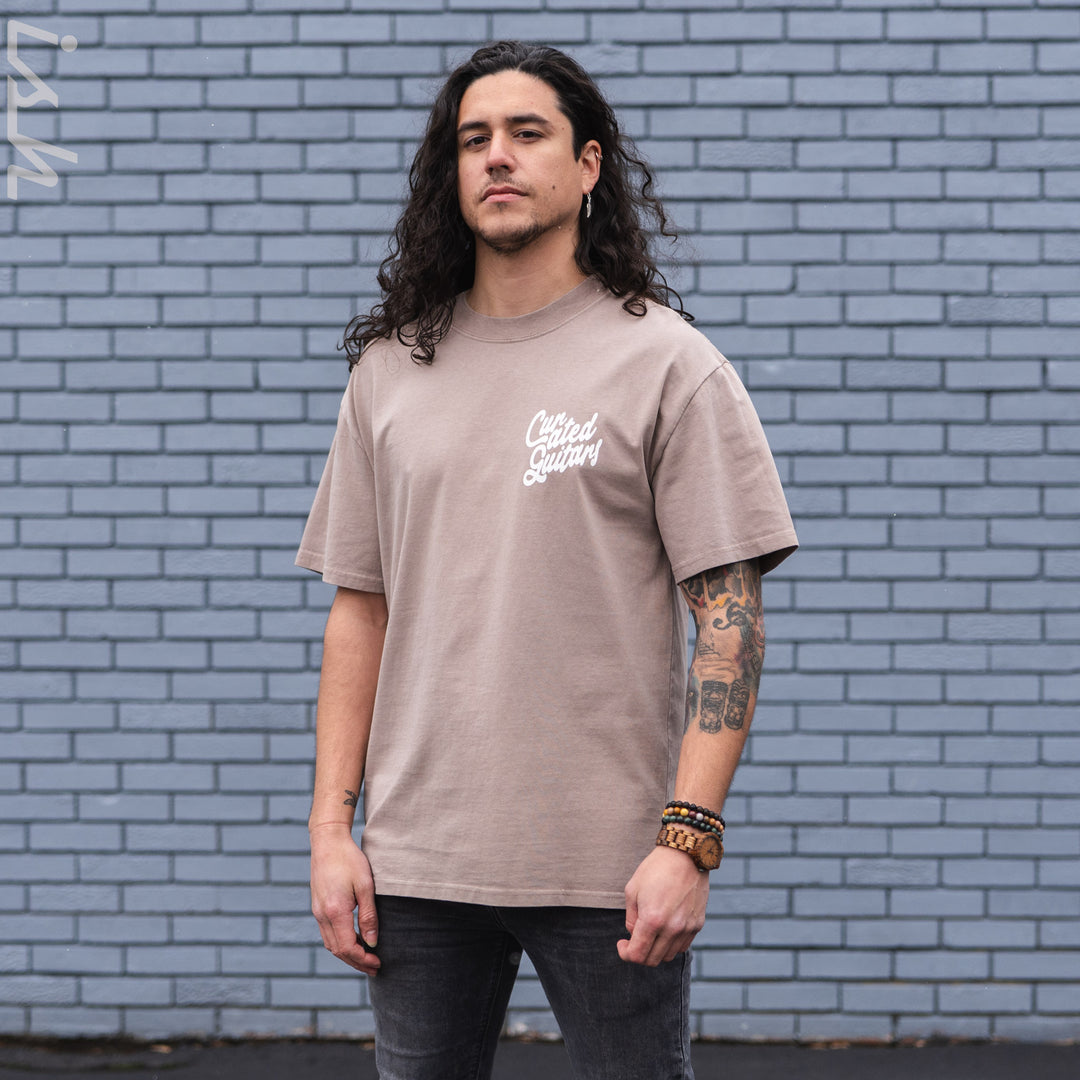 Ish Cactus Heavy Faded Tee - Faded Mushroom