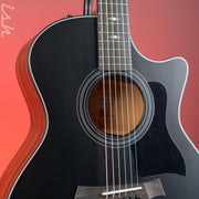 Taylor 324ce Grand Auditorium Acoustic-Electric Guitar Blacktop