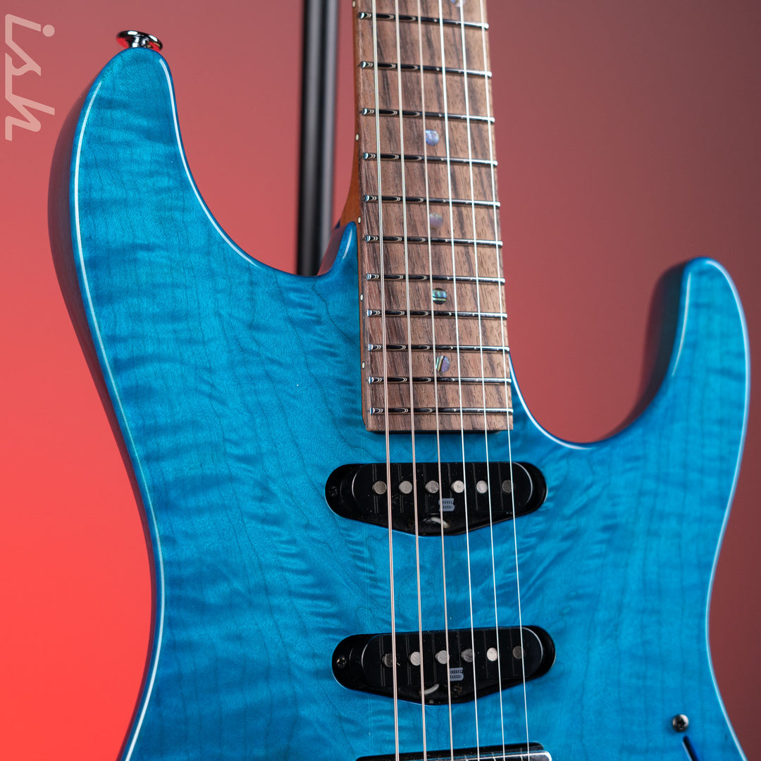 Ibanez Prestige MMN1 Martin Miller Signature Transparent Aqua Blue