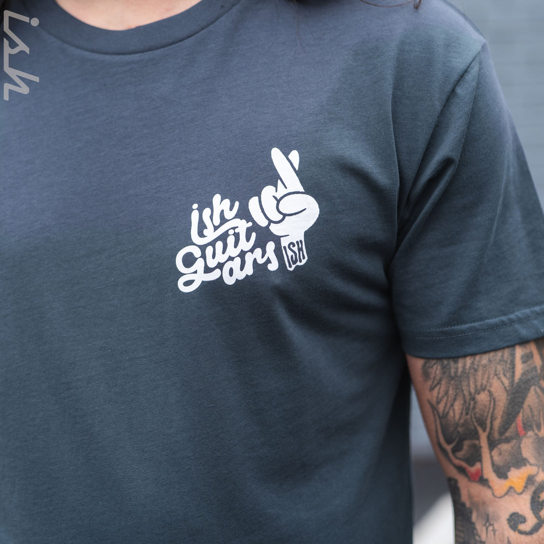 Ish T-Shirt Comic Skull Petrol Blue