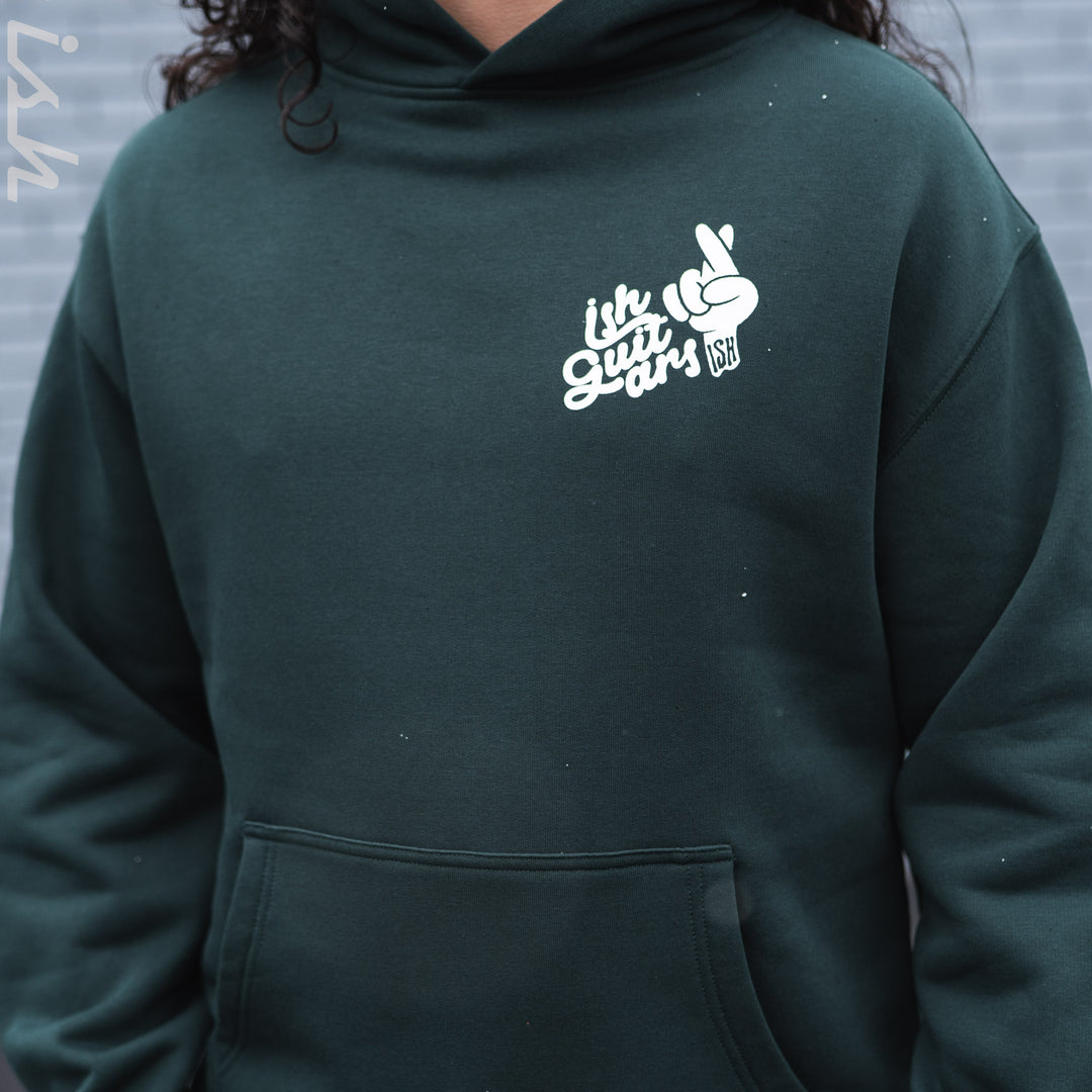 Ish Comic Skull Hoodie Pine Green