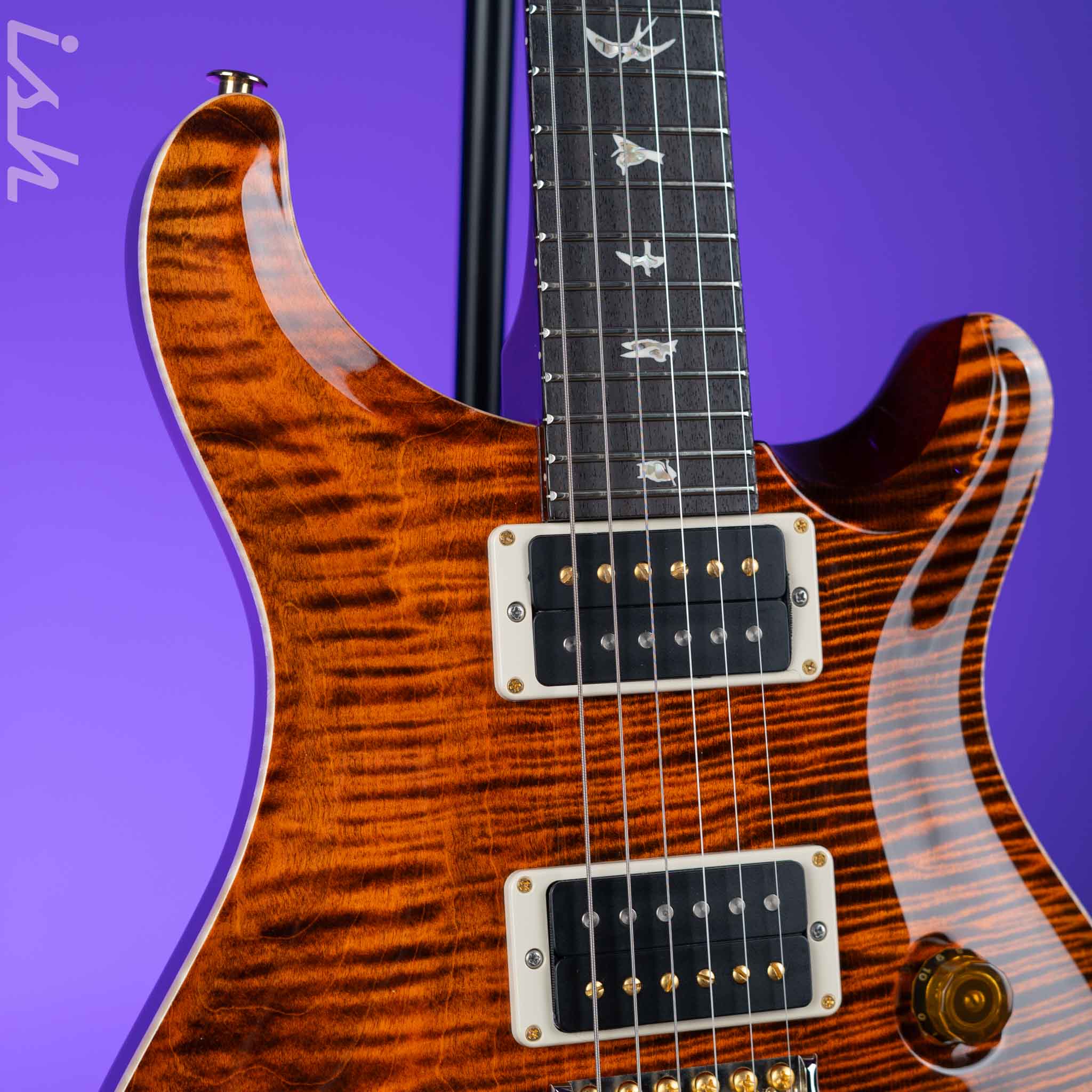【美品】PRS P24 Orange Tiger 10top ピエゾ搭載 2024 PRS Custom 24 Electric Guitar 10-Top One-Piece Orange Tiger