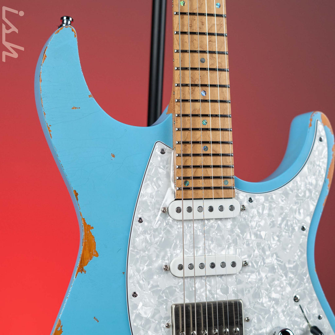 Mayones Aquila Aged 6 Monolith Daphne Blue Nitro – Ish Guitars