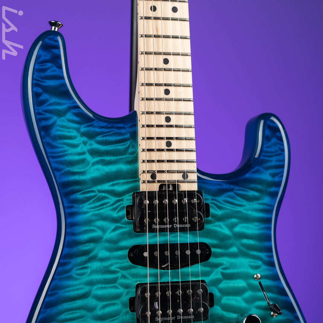 Charvel SMJ San Dimas Style 1 HSH FR M QM Caribbean Burst