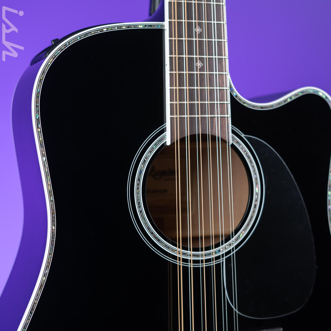 Takamine EF381DX 12-String Acoustic-Electric Gloss Black