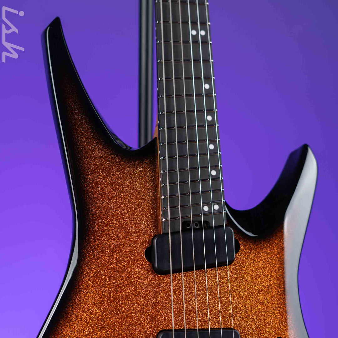 Ernie Ball Music Man Kaizen 6 Electric Guitar Ember Burst Metal Flake Demo