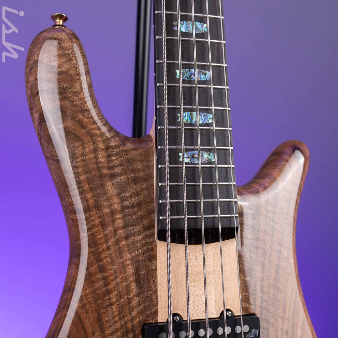 Spector USA NS-5XL 5-String Bass Natural Figured Walnut Demo
