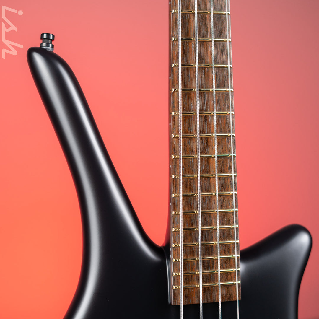 Ish x Warwick Dolphin SN TCS Custom Shop Endangered Species 4-String Bass Black Satin Wenge Fretboard