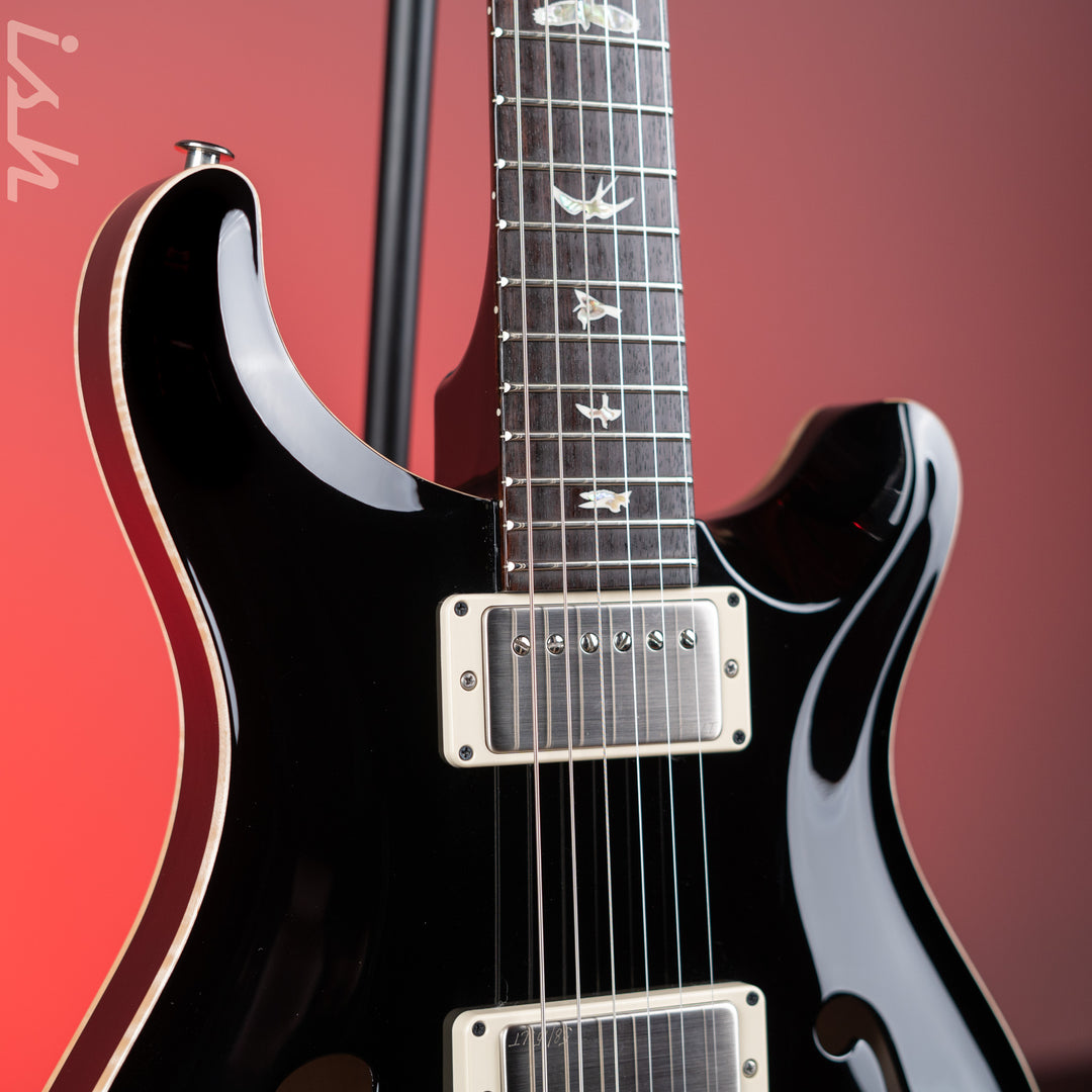 2022 PRS Hollowbody II Piezo Black Gloss W/ Natural Binding