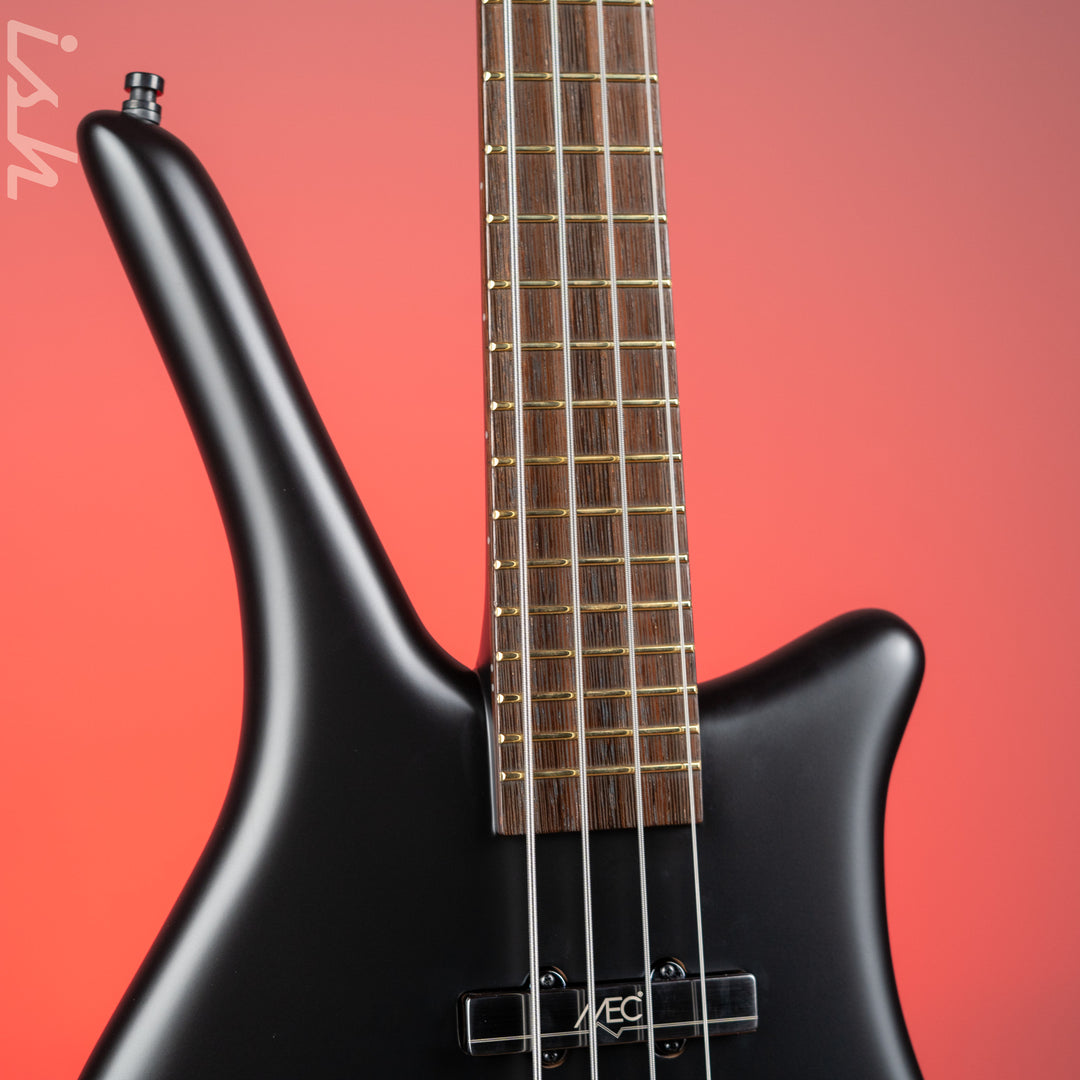 Ish x Warwick Dolphin SN TCS Custom Shop Endangered Species 4-String Bass Black Satin Wenge Fretboard