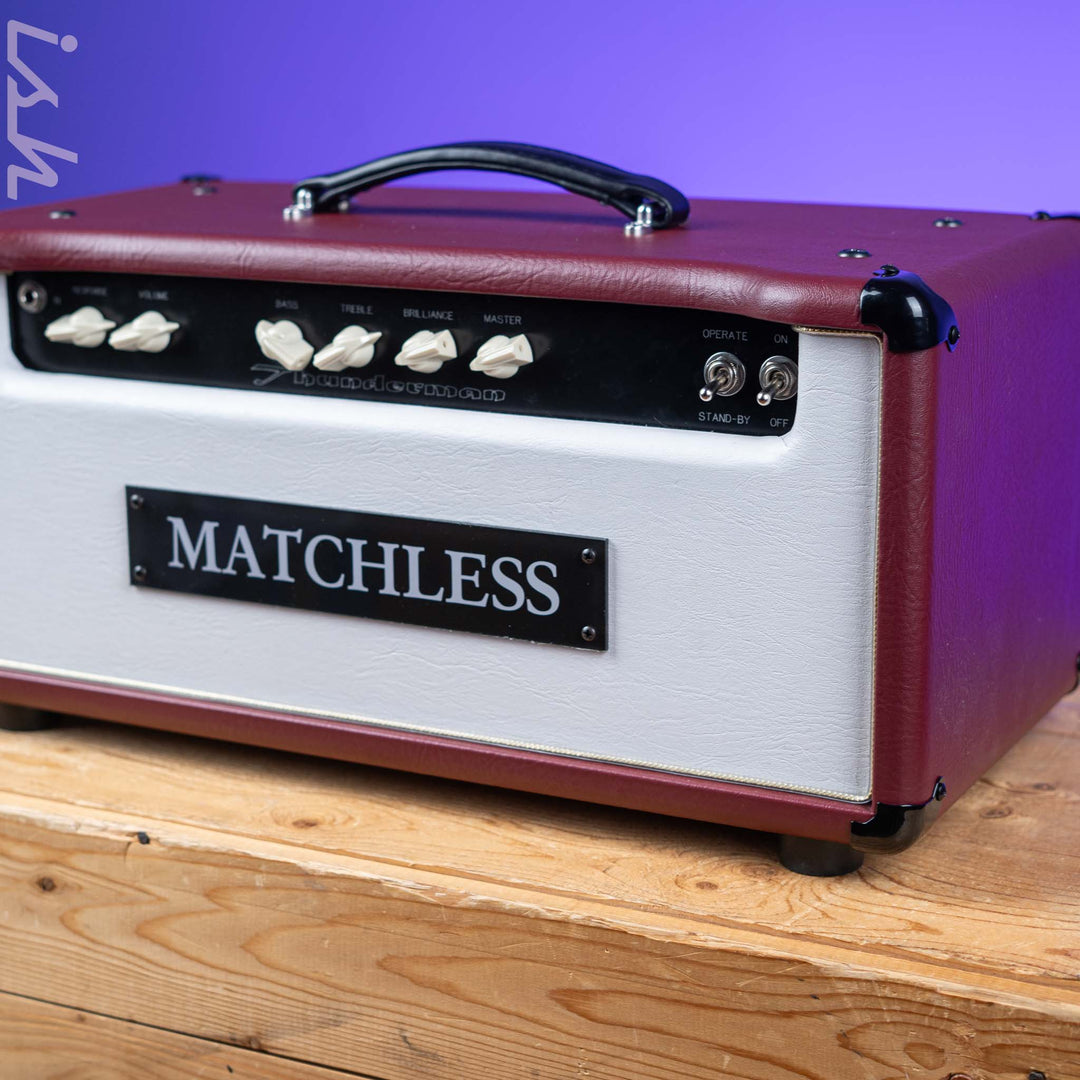 Matchless Thunderman Bass Amplifier Head Burgundy/White