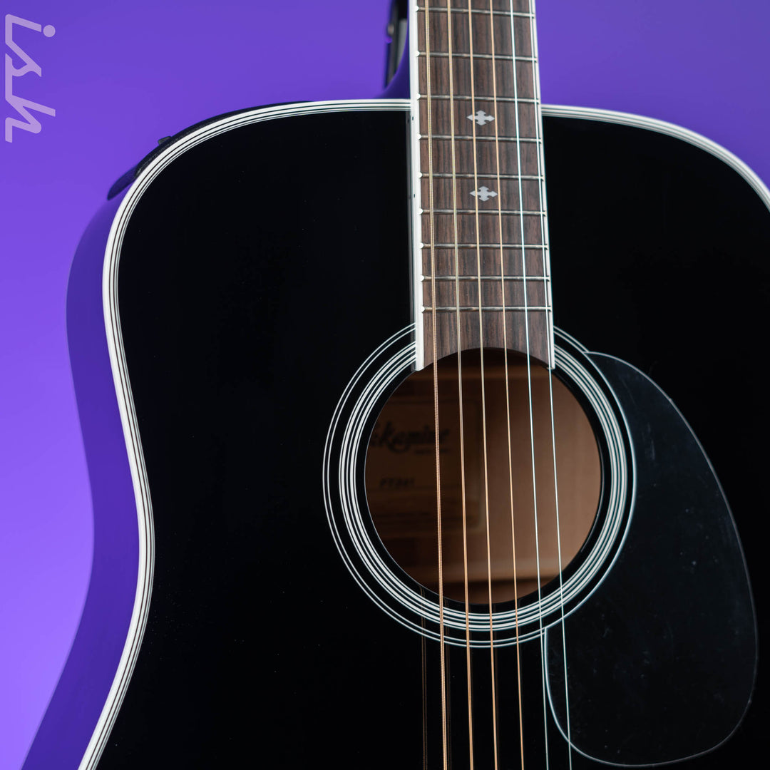 Takamine FT341 Limited Edition Dreadnought Acoustic-Electric Guitar Black Demo