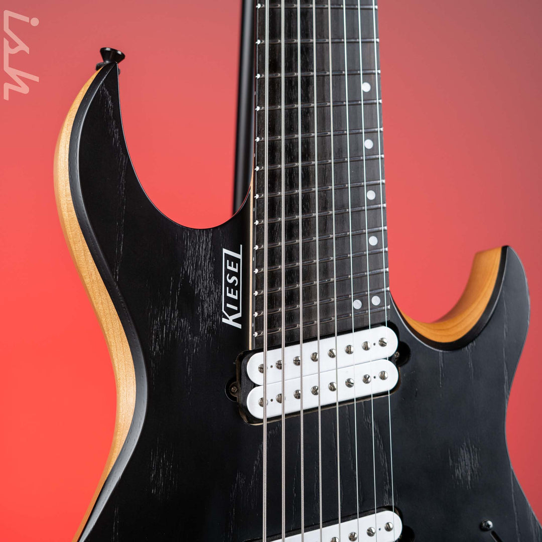 Kiesel Vader 8-String Multiscale Guitar Black Satin