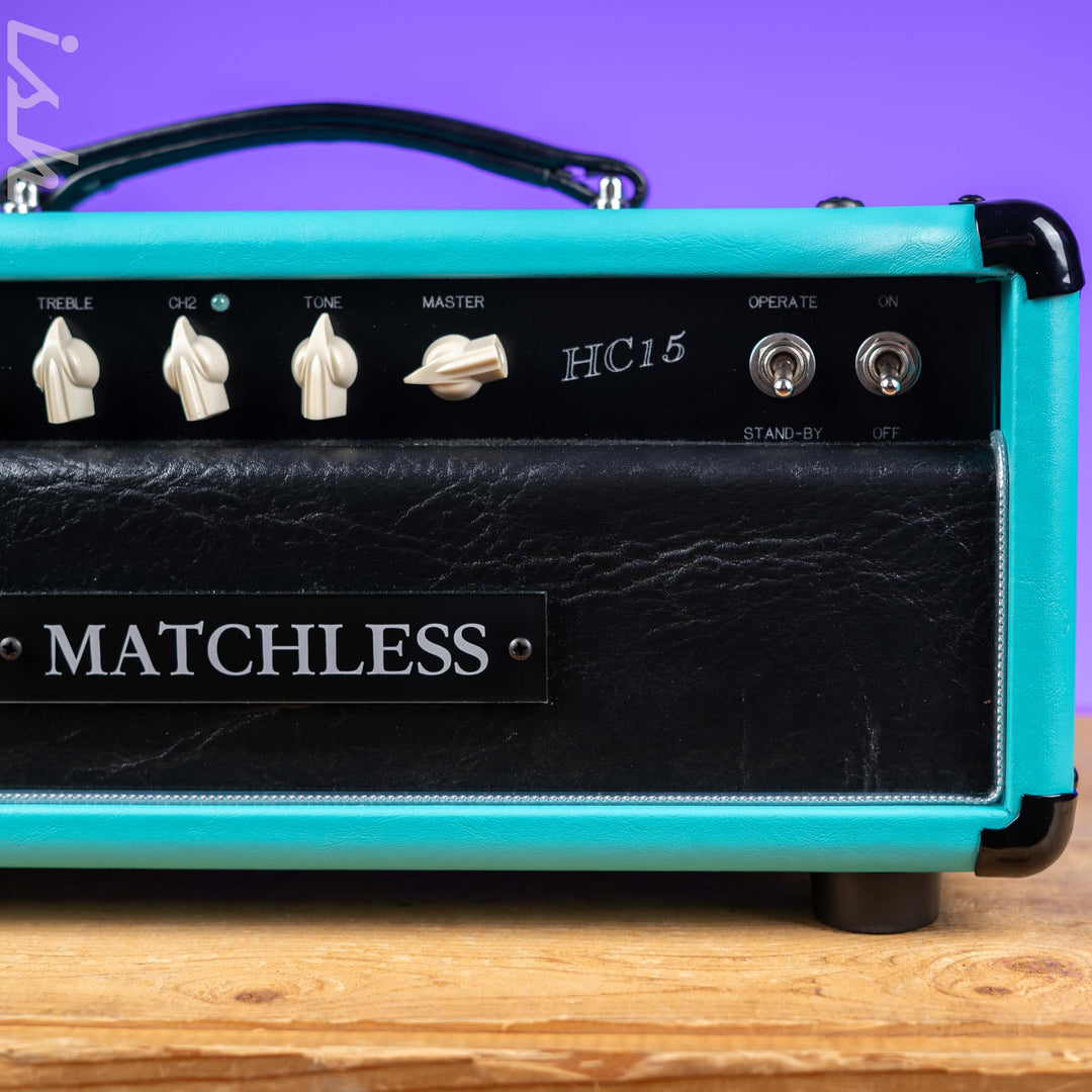 Matchless HC-15 Amp Head Turquoise/Black/Silver