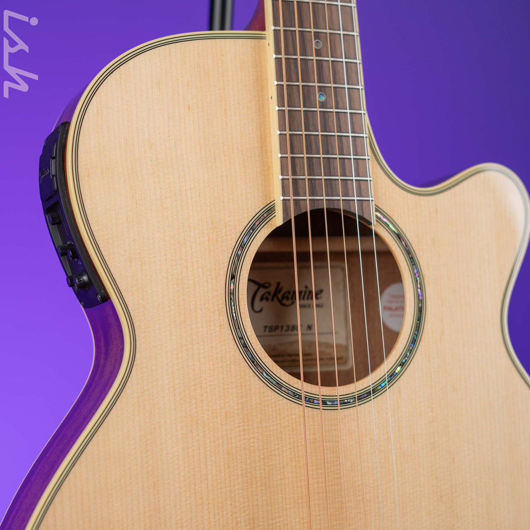 Takamine TSP138C Thinline Acoustic-Electric Guitar Natural