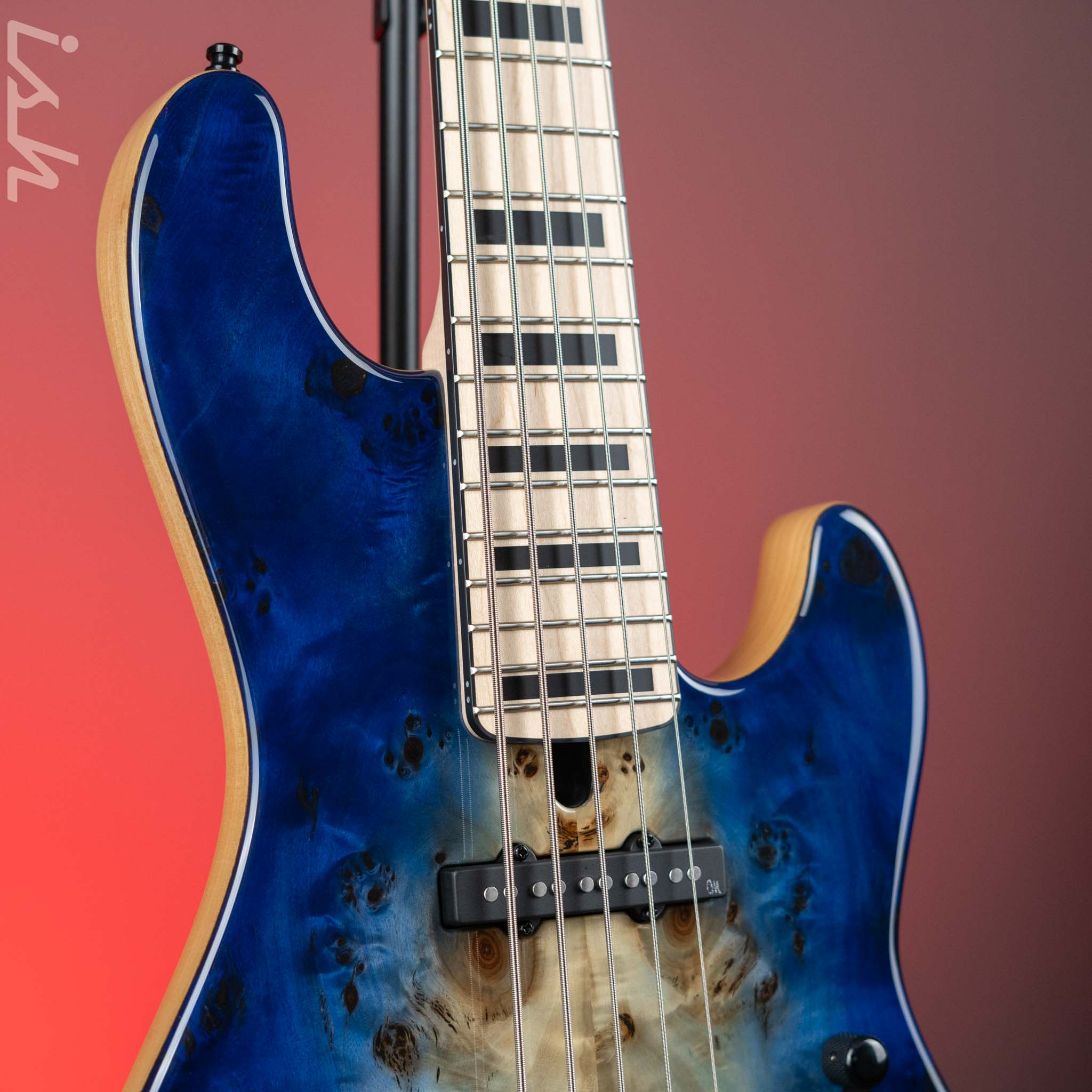 Mayones Jabba Custom EP 5 Bass Transparent Natural Fade Blue Burst