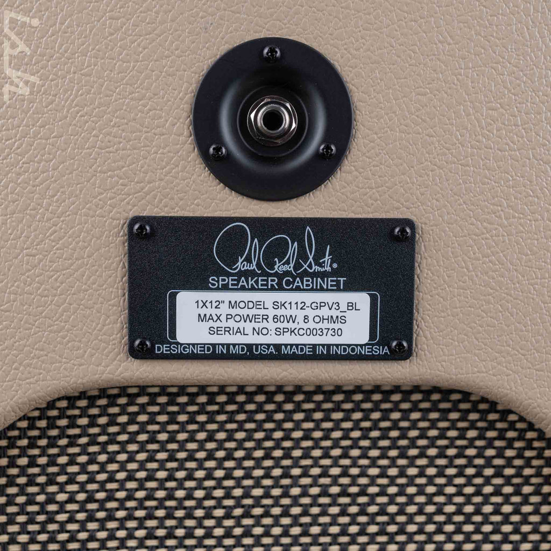 2024 PRS DGT 1x12" Speaker Cabinet David Grissom Signature Blonde Tolex