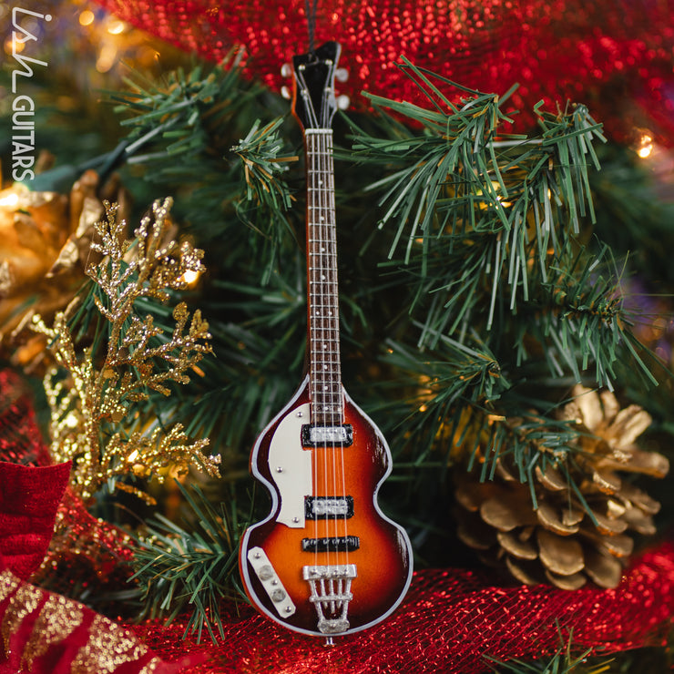 Paul McCartney Beatles Bass Guitar Ornament - 6" Mini Holiday Ornament