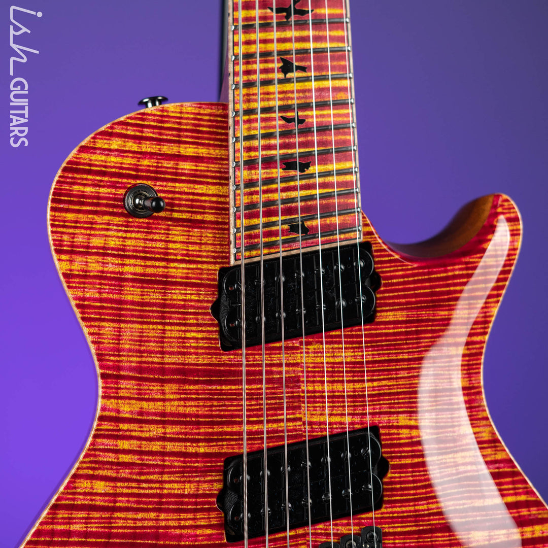PRS Private Stock Singlecut 7-String Multi-Scale Raspberry Lemon Stripe