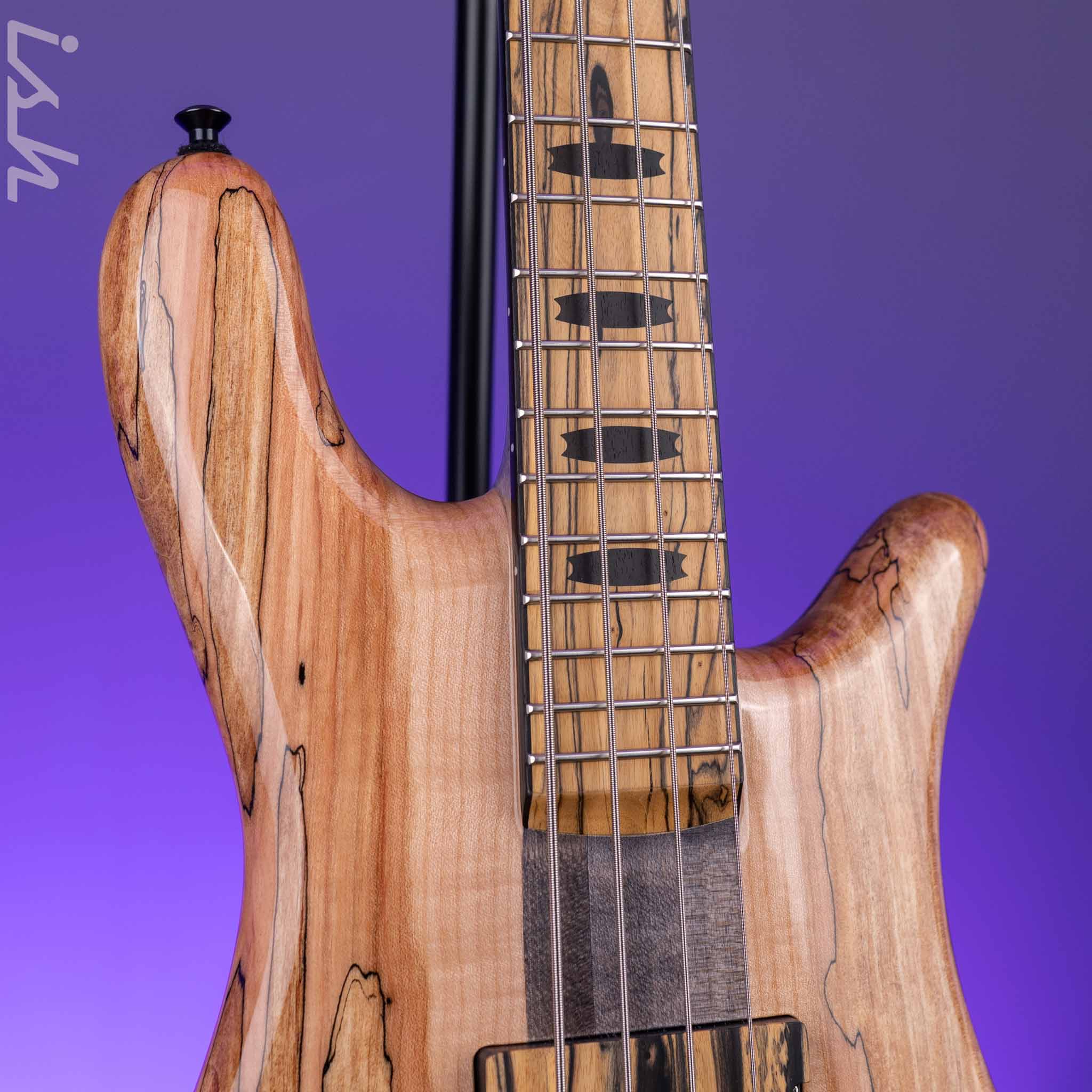 Spector USA NS-2 4-String Bass Natural Spalted Maple Charcoal