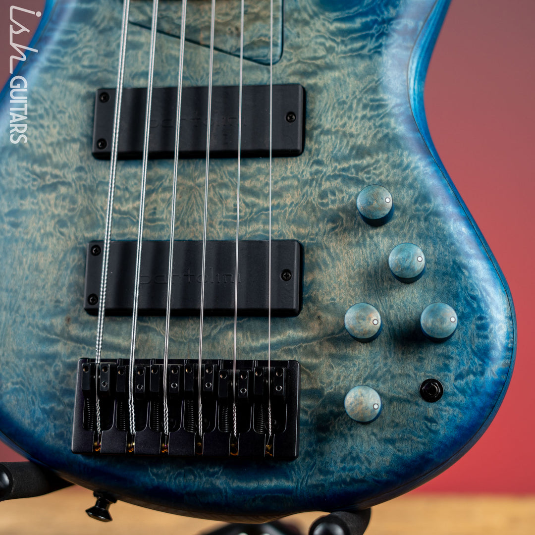 MTD 635-24 6-String Bass NAMM Blue Burst