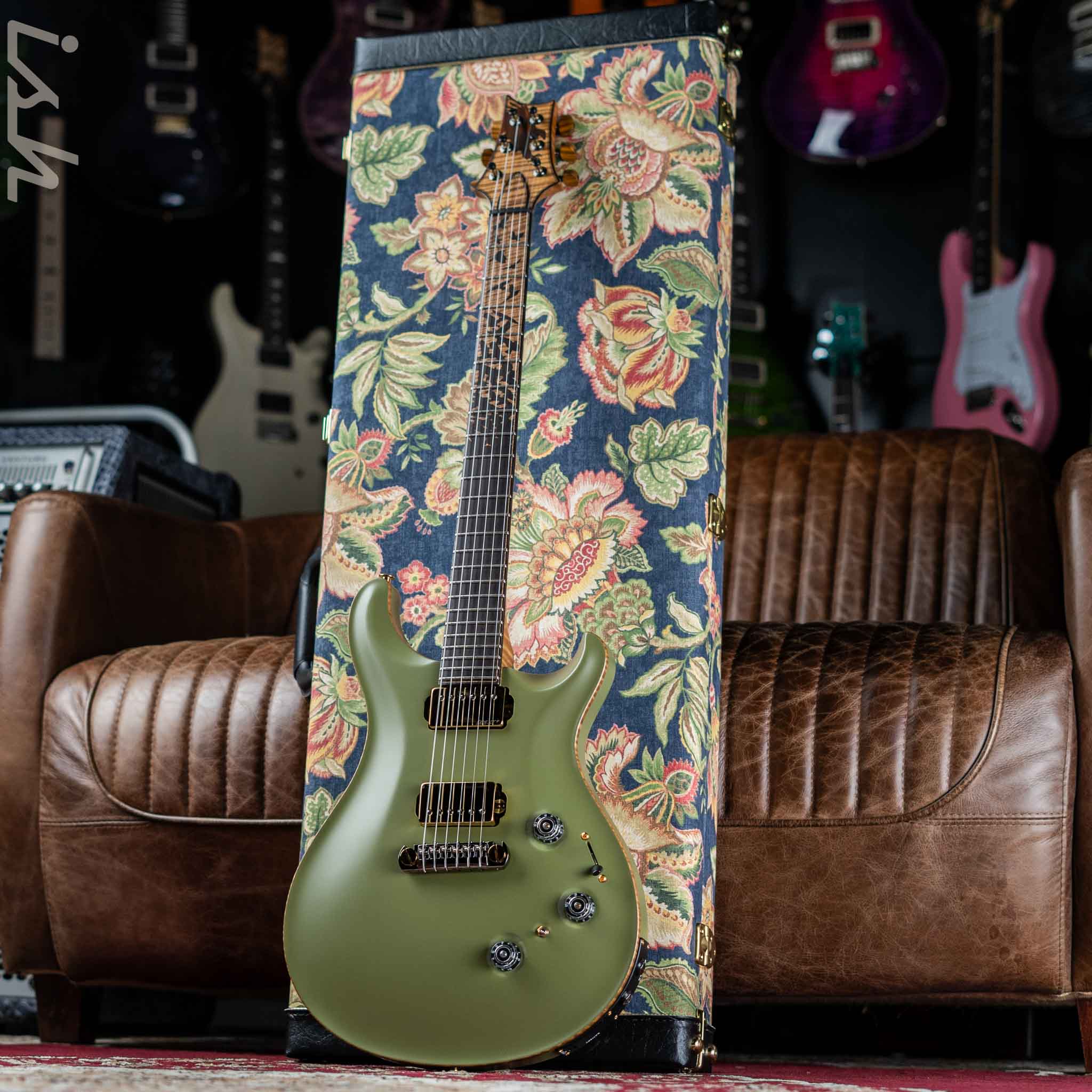 PRS Private Stock Custom 24 Piezo Stoptail 'Opaque Study' Olive