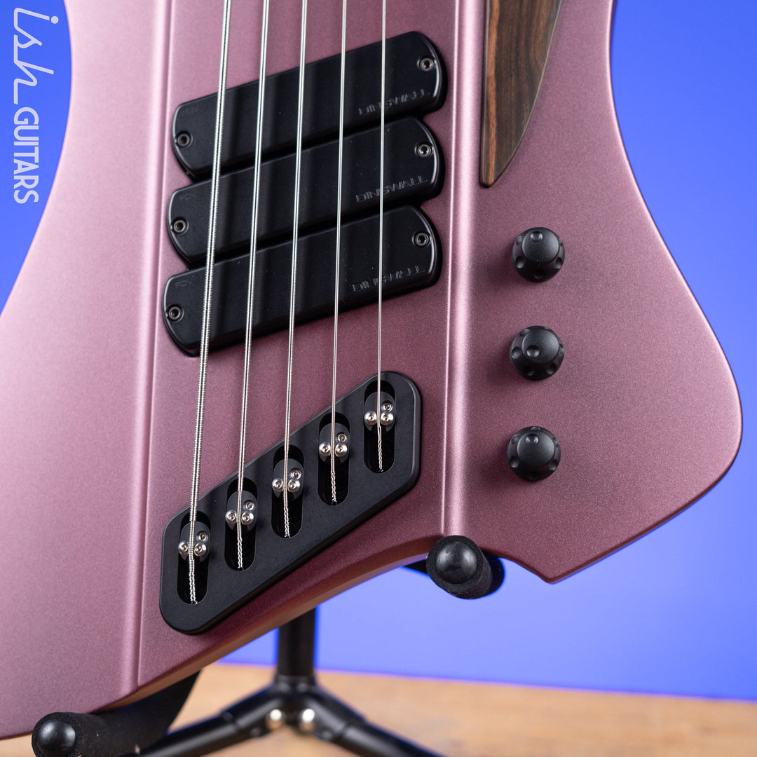 Dingwall D-Roc Custom 5-String Bass Guitar Burgundy Mist Metallic