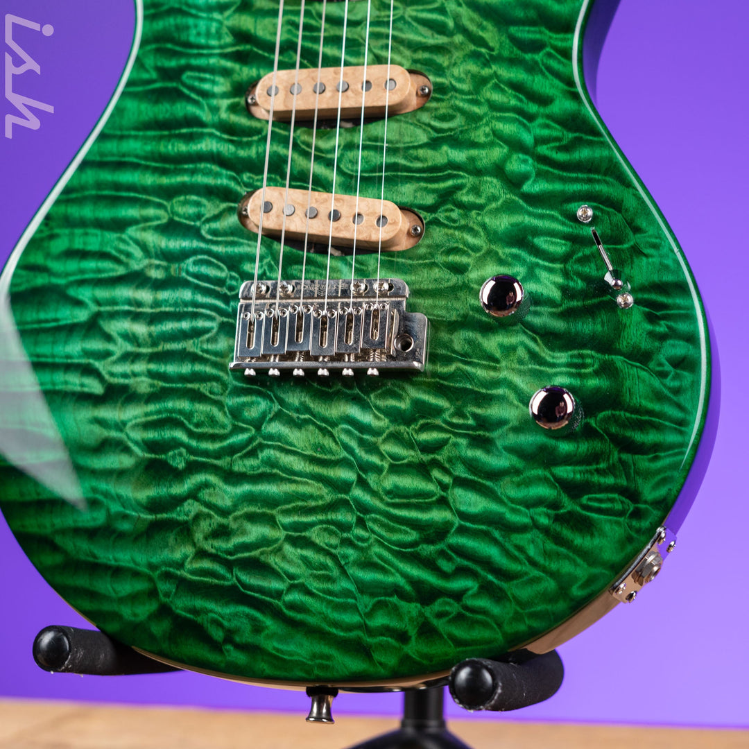 JP Guitars Luna Emerald Green Quilt