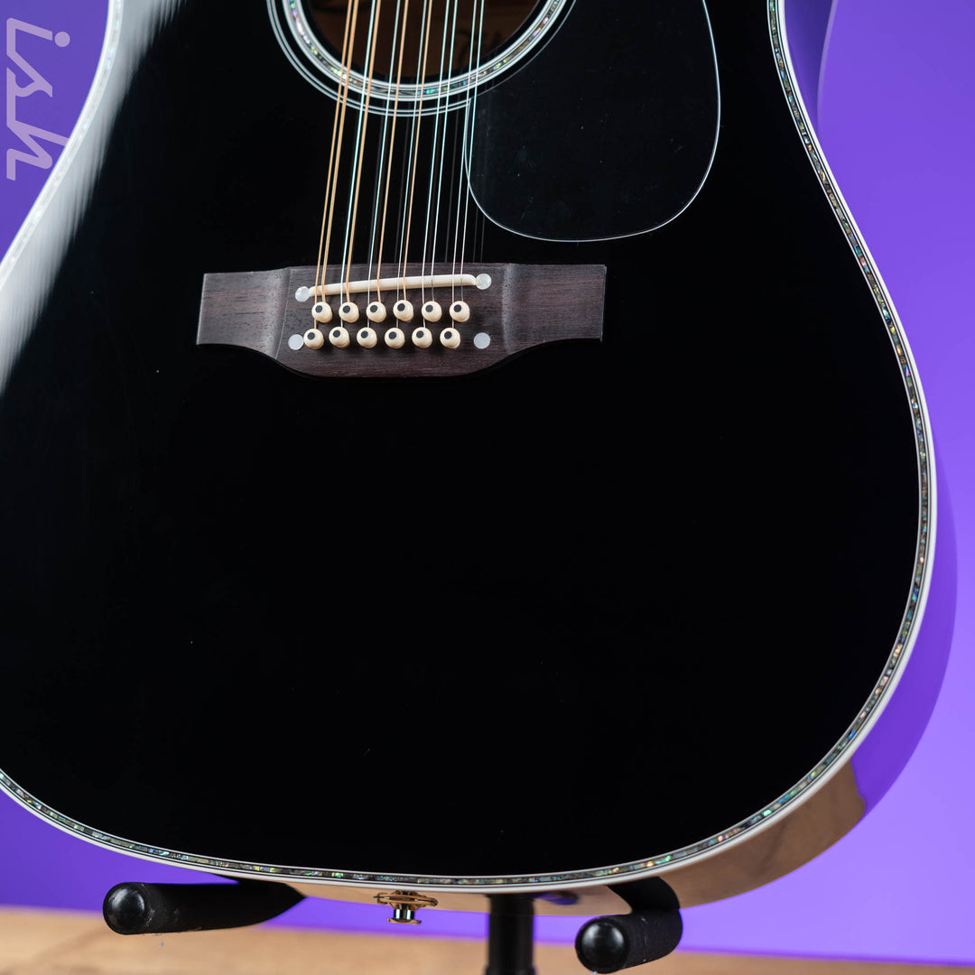 Takamine EF381DX 12-String Acoustic-Electric Gloss Black