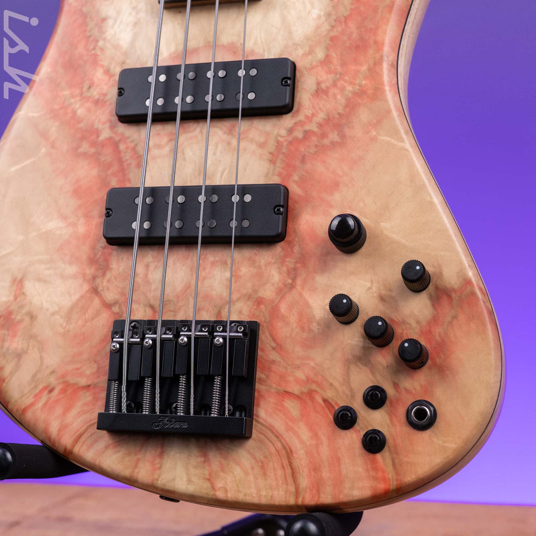Fodera 40th Anniversary Emperor Deluxe 4-String Bass Natural Japanese Maple