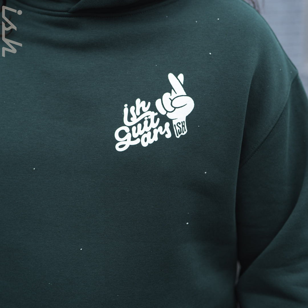 Ish Comic Skull Hoodie Pine Green