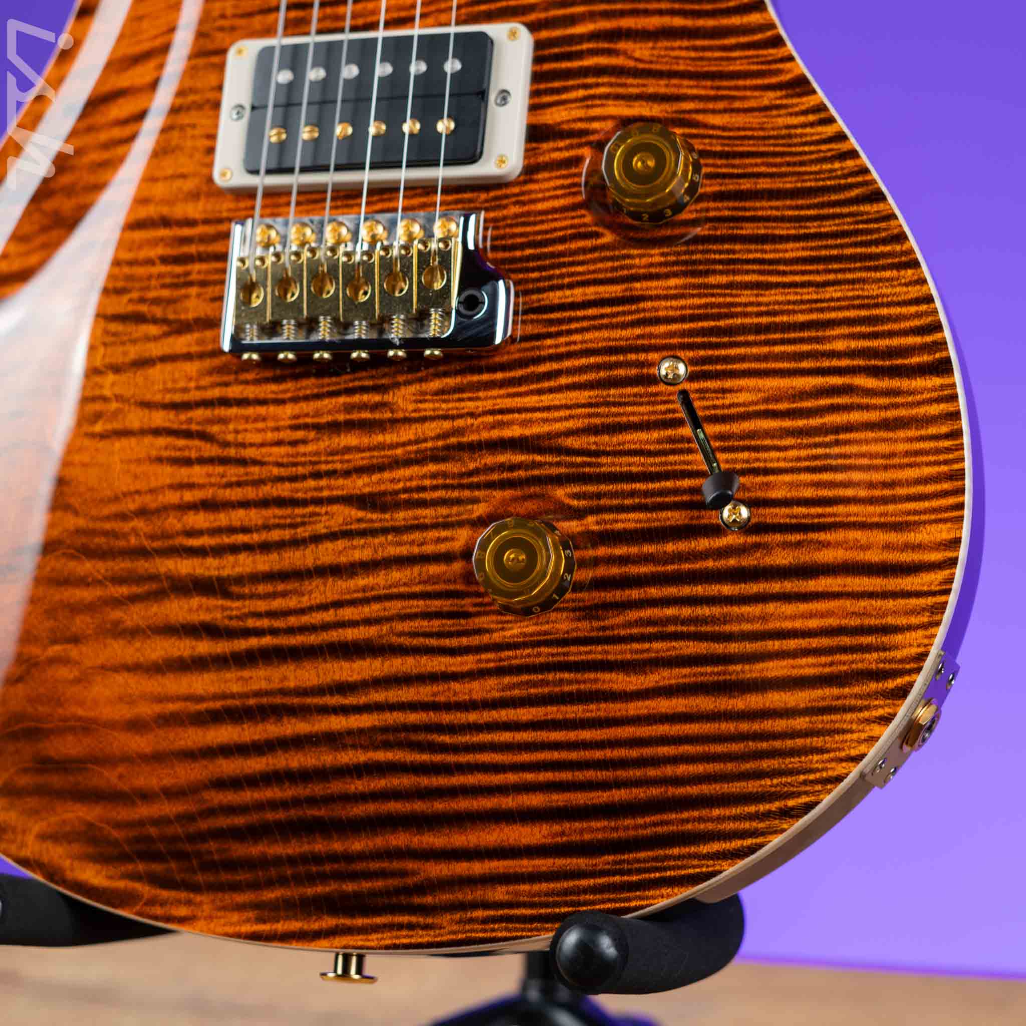 2024 PRS Custom 24 Electric Guitar 10-Top One-Piece Orange Tiger
