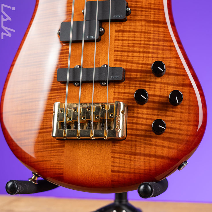 2015 Spector Euro4LX 4-String Bass Amber Hazlab Preamp