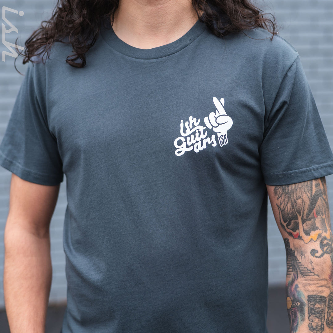 Ish T-Shirt Comic Skull Petrol Blue