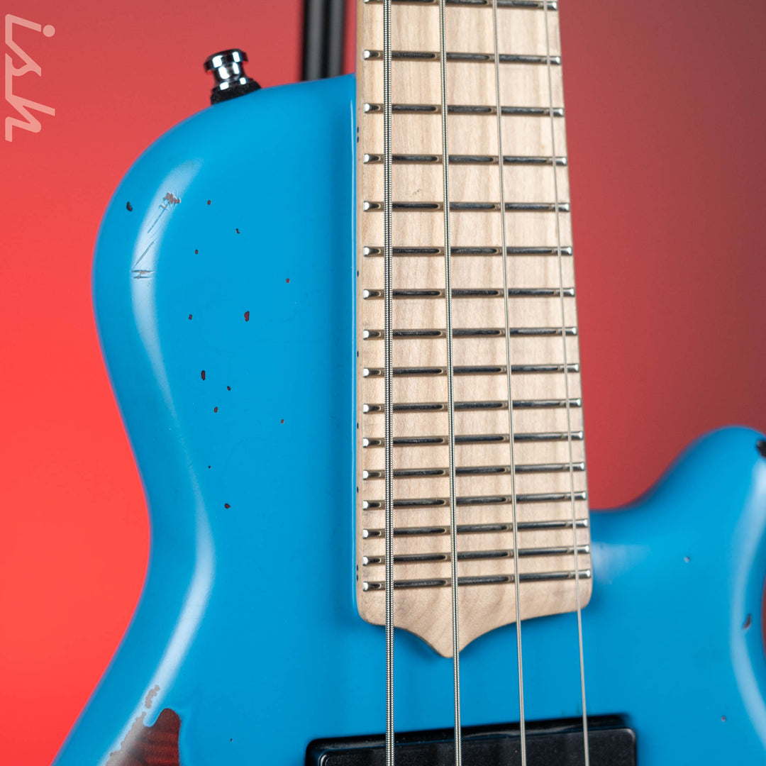 Mayones Cali 4 Bass Guitar Daphne Blue Relic