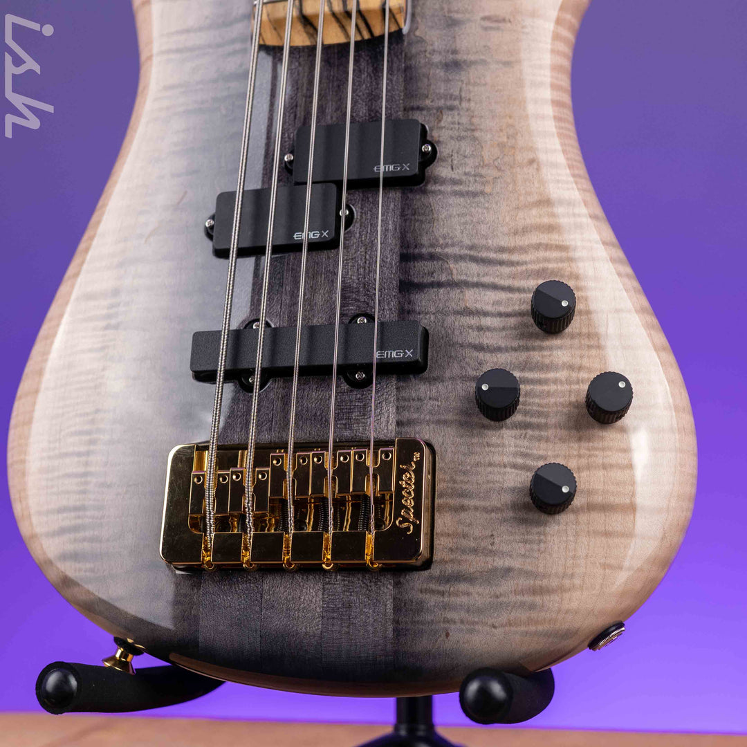 Spector USA NS-5XL 5-String Bass Super Faded Black Reverse Burst Demo