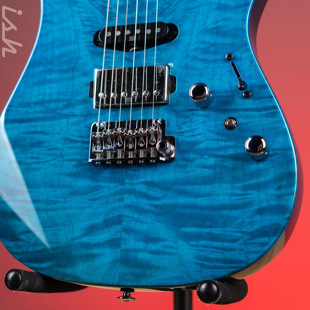 Ibanez Prestige MMN1 Martin Miller Signature Transparent Aqua Blue